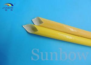 Wholesale Amber &amp;high temperature and ROHS polyurethane fiberglass sleeve(PU fiberglass sleeve) from china suppliers