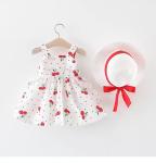 Summer New Children's Dress Clothing Girl Cute Cherry Sling Fruit Design Dress