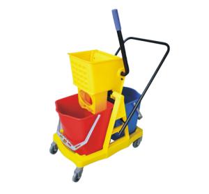 Wholesale Commercial Cleaning 23 Liters Double Bucket Wringer Trolley from china suppliers