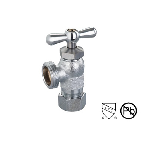Chrome Plating Threaded Retaining Ring Brass Boiler Drain Valve For Machine Garden