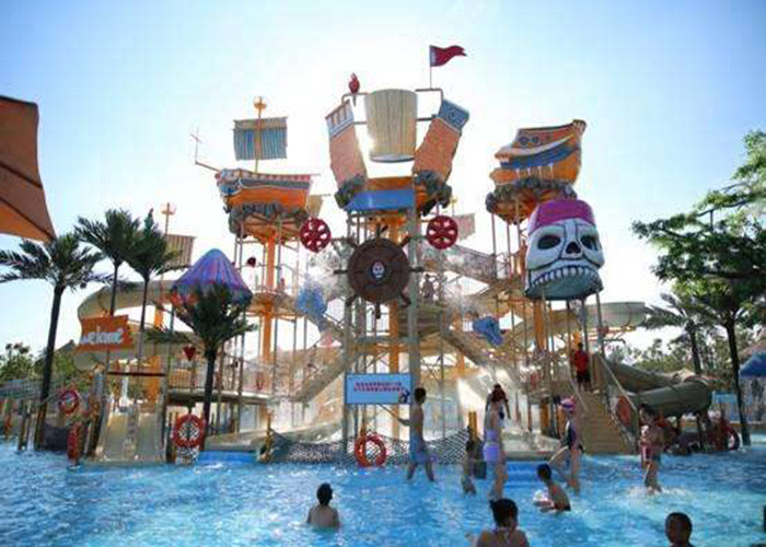 Mix Color Interactive Water Park Playground For Hotel Swimming Pool