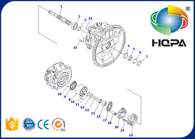 708-2H-00026 708-2H-00027 Hydraulic Main Pump Seal Kit for Komatsu PC400-8R