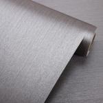 PVC Silver Metallic Wallpaper Peel And Stick Stainless Steel Contact Paper For