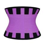 Custom Purple Solid Waist Trainer Corset Neoprene Sweat Belt For Fat Loss