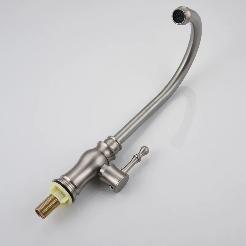 Modern Design Zinc Alloy Pull Out Down Silver Sink Kitchen Faucet Mixer Hot Cold Water Tap