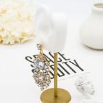 Crosss Design Fashion Jewelry Earrings Diamond Gold Chandelier Earrings