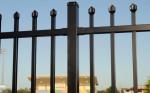 PVC Coated Ornamental Spear Top Security Steel Tubular Fence in Garden, Home,
