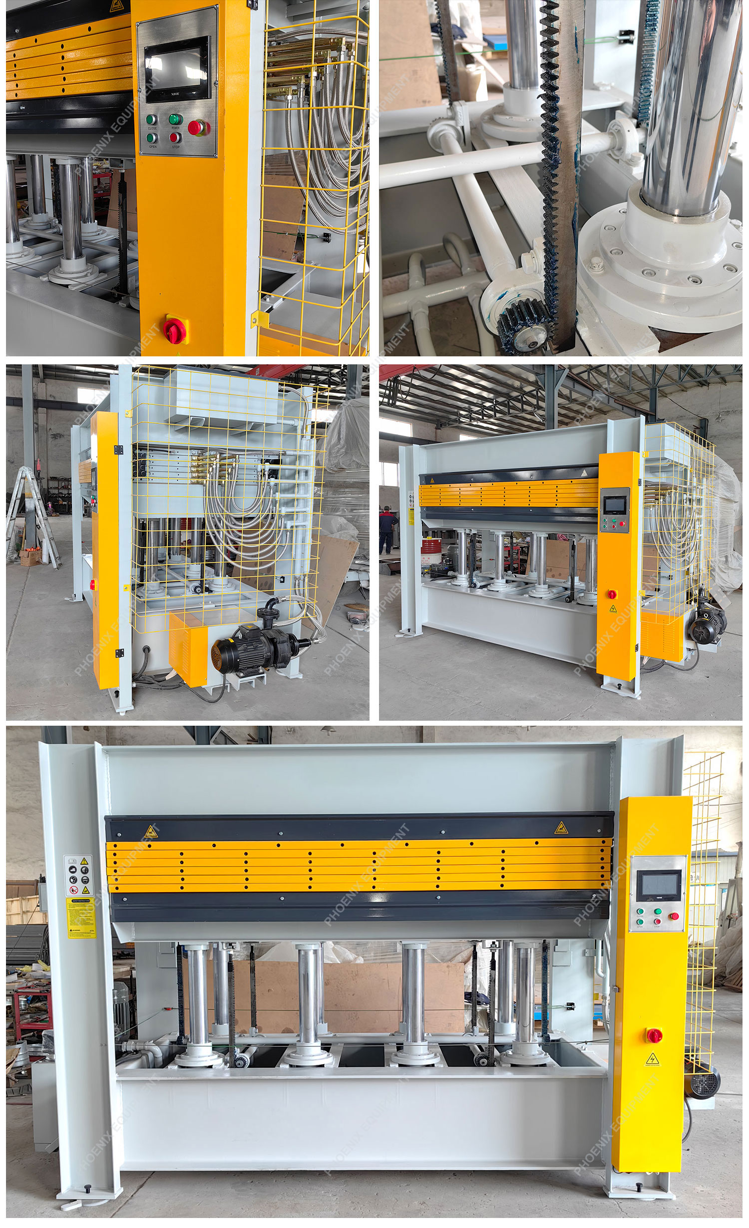 Hot Press Machine PH160 5layer for Automatic MDF Plywood Melamine Wood Door Skin Panel