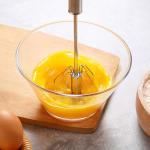 Stainless Steel Rotating Semi Automatic Egg Beater Kitchen Tool
