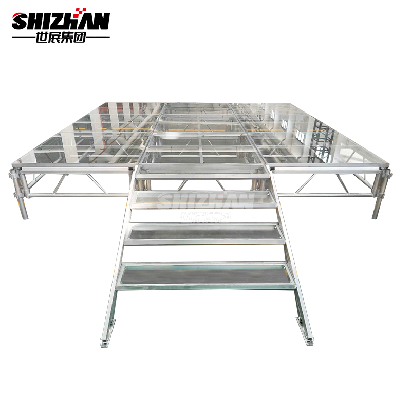 Wedding Party Glass Stage Decoration Portable Dance Floor For Stage Lighting