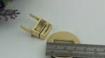 OEM leather bag metal accessories round shape nickel color twist turn locks for