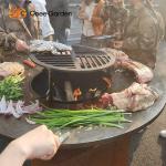 Garden Rust Corten Steel Outdoor Cooking Grills Fire Pit BBQ Grill Packaging