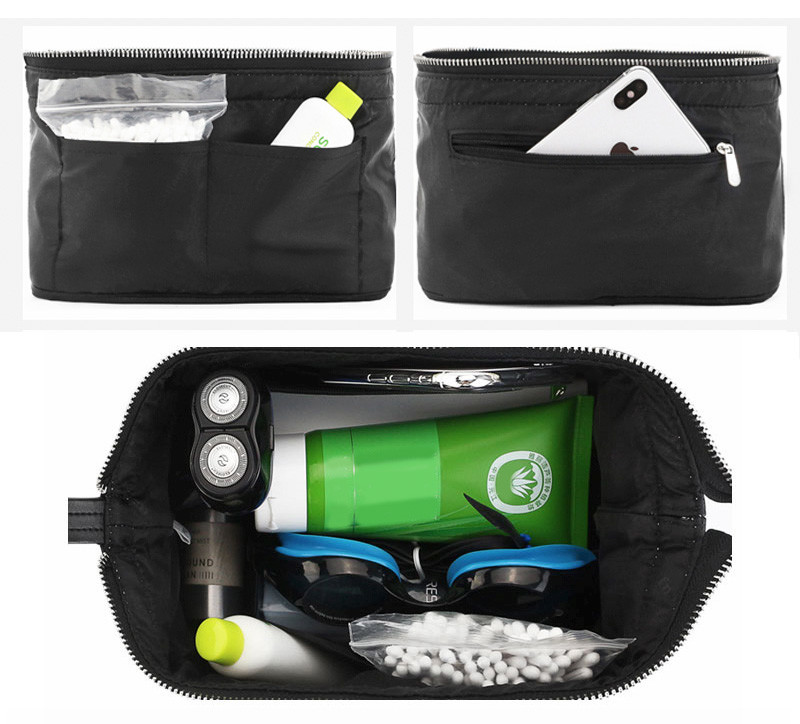 Custom Popular Personalized Waterproof PU Leather Zipper Wash Bag
