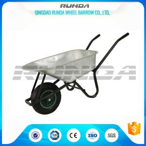Wholesale 5CBF Heavy Duty Wheelbarrow Galvanized Durable Metal Tray Load Capacity 150kg from china suppliers