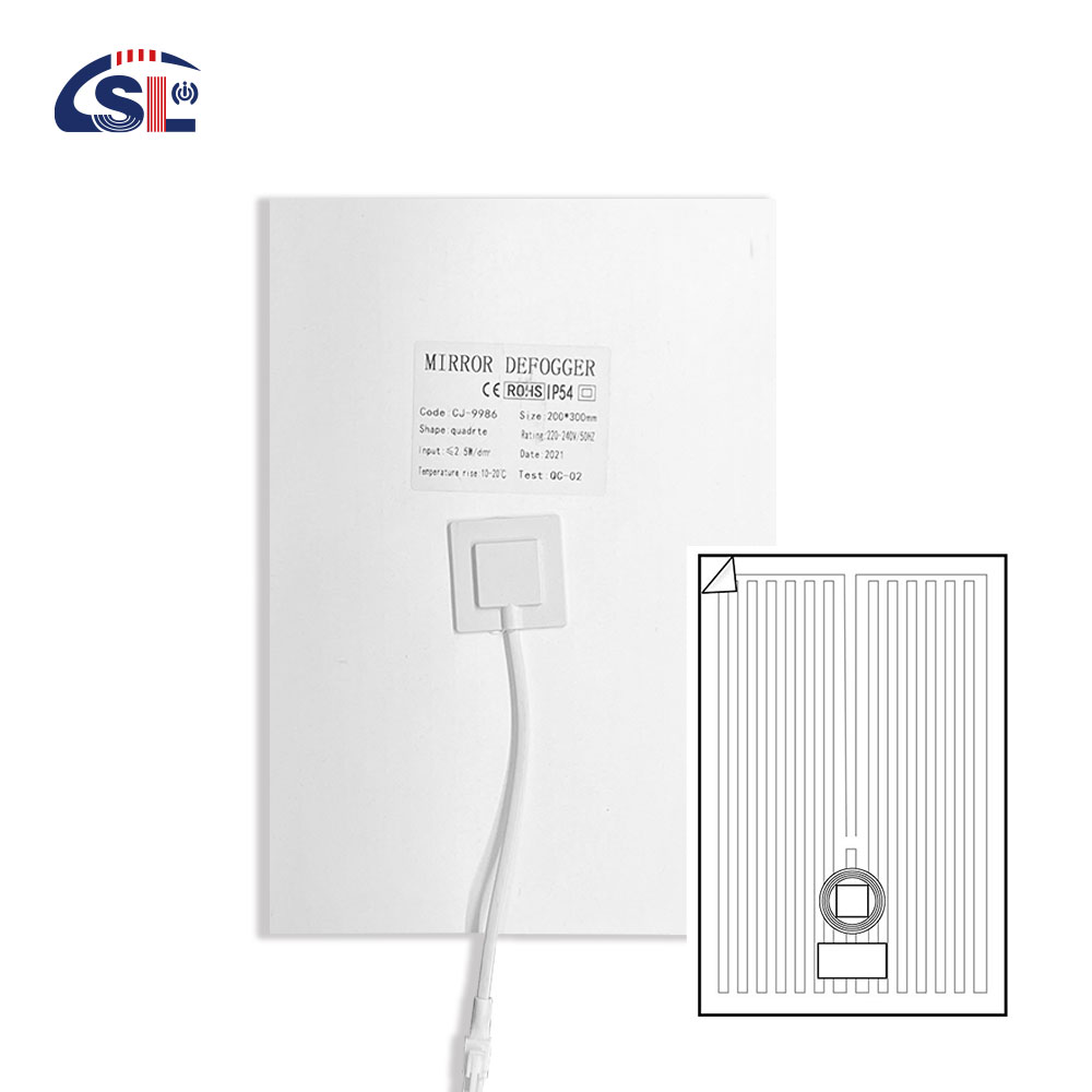 Hotel Mirror Anti-Fog PET Heating Film with Adjustable Round Size and 12w Output Power