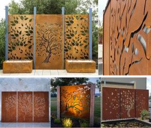 Wholesale Decoration Powder Coating Garden Fence Security Fence 2-10mm Laser Cut Decorative Outdoor Privacy fence from china suppliers