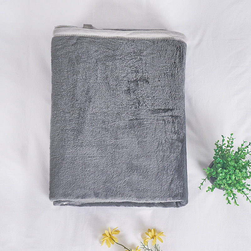 Solid Color Hotel Bed Blanket Fleece Flannel Coverlet Soft 100% Polyester
