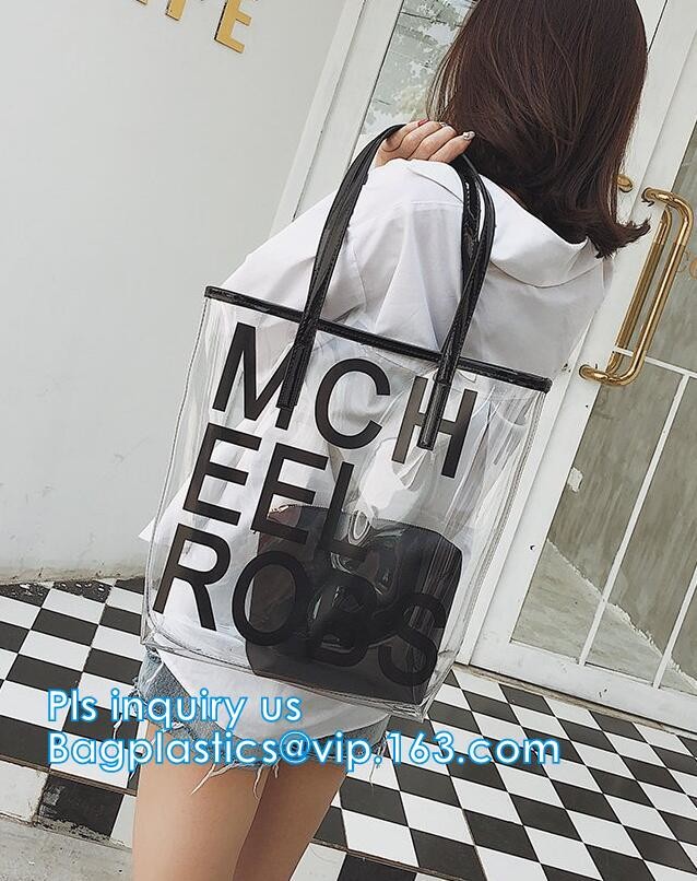 plastic makeup pouch PVC portable cosmetic bag, pvc tube handle bags,pvc clear plastic handle bags,pvc pipe handle bag
