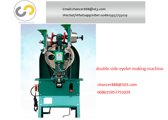 Automatic double side eyelet punching machine for shoe