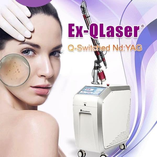 Medical Q Switched ND Yag Laser Tattoo Removal Machine 500mJ for Vascular