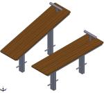 outdoor fitness equipments WPC materials based Sit up board-LK-F01