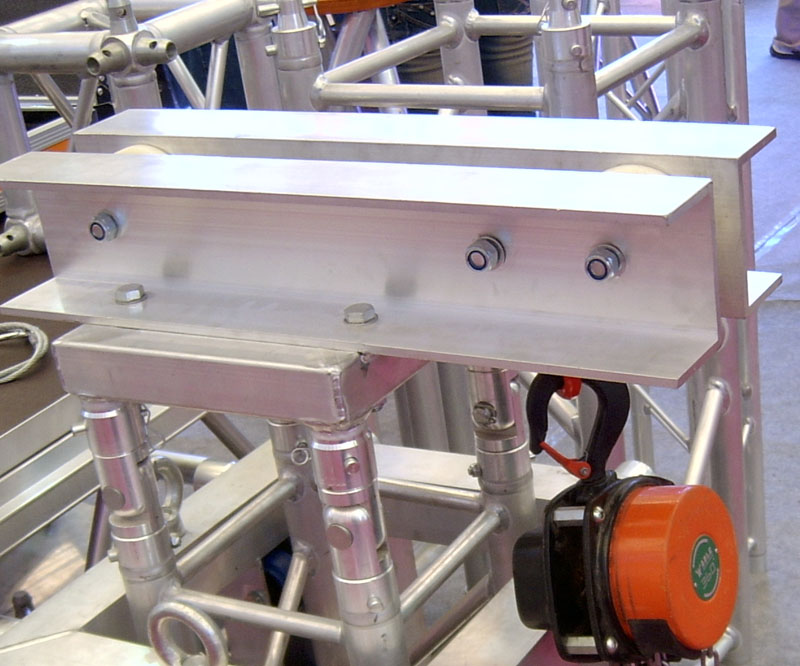 Aluminum/Iron steel Lighting truss lifting system top section for chain hoist