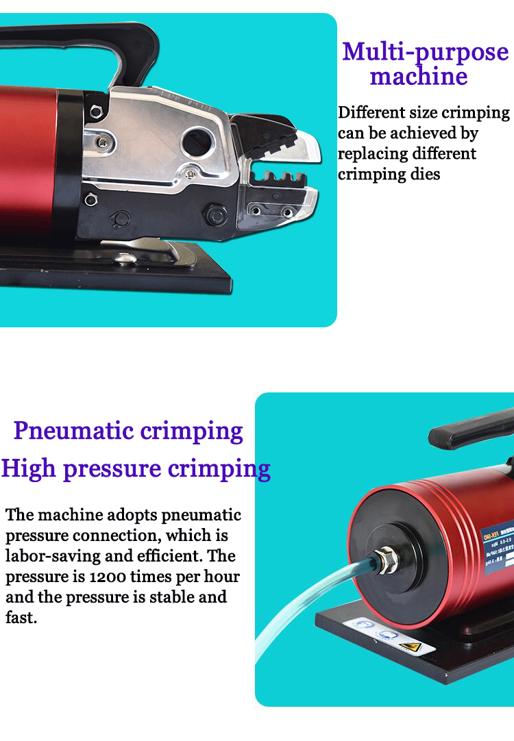 Precise Pneumatic Single-Grain Bulk Cold-Press Terminal Crimping Pliers with AC220V 50HZ