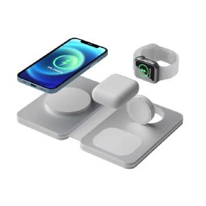 Wholesale 3 in 1 Wireless Charger Station for Mobile Phone , Foldable 15W Magnetic Charger 2024 from china suppliers