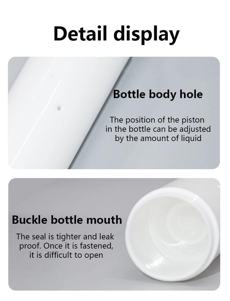 Round Shape Double Ended PP Airless Bottle Cosmetic Skincare Packaging 10ml 15ml 20ml