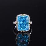 Purple / Aqua Blue / Yellow Gemstone 925 Sterling Silver Zircon Bridal