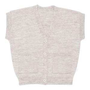 Wholesale Kids Cotton Knitted Sweater Vest Hand Knit Button Down Sleeveless Cardigans With Pockets from china suppliers
