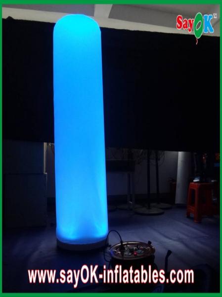 Quality Straight Led Light Decoration 2 Meters High Inflatable Pillar For Events for sale