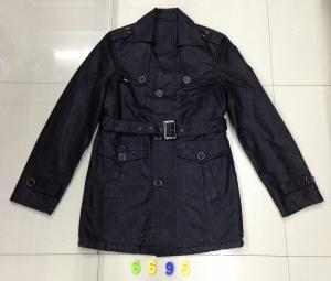 Wholesale 6695 Men's black pu fashion long jacket coat stock from china suppliers