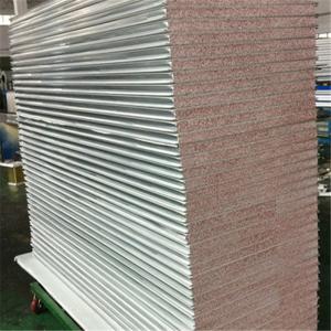 Wholesale zinc aluminum double steel sheet 50mm TPS sandwich panel with grey white color from china suppliers