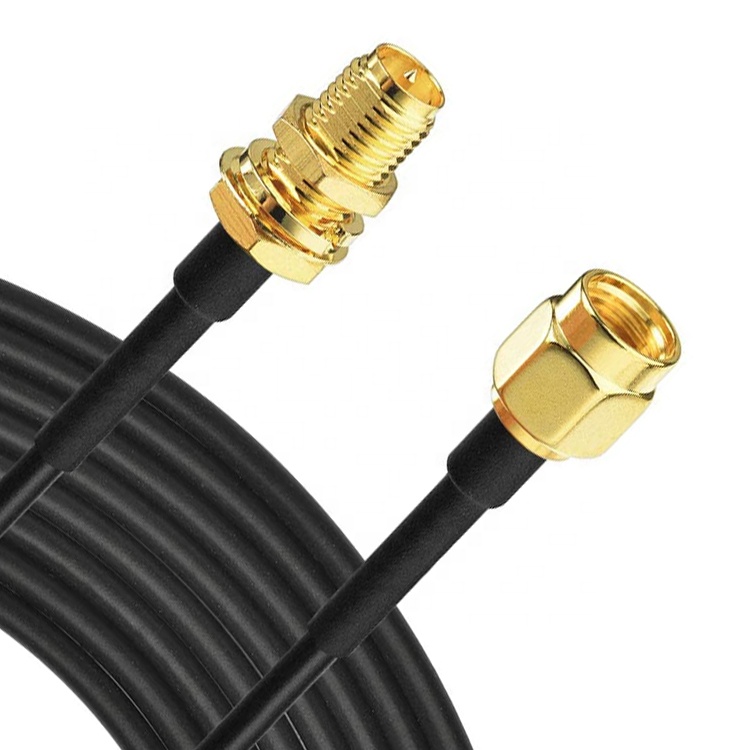 Custom RG 174 SMA Male to SMA Female Assembly Jumper RF Adapter Connectors Coaxial Cables