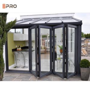 Wholesale Double Glazing Aluminum Sliding Lifting Bi Folding Door For Sunroom from china suppliers
