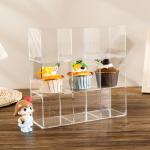 30x30x10cm Clear Acrylic Collection Box With Compartments For Figure Dolls Nail