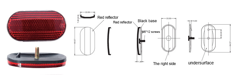 Custom Electric Bicycles Reflex Reflectors