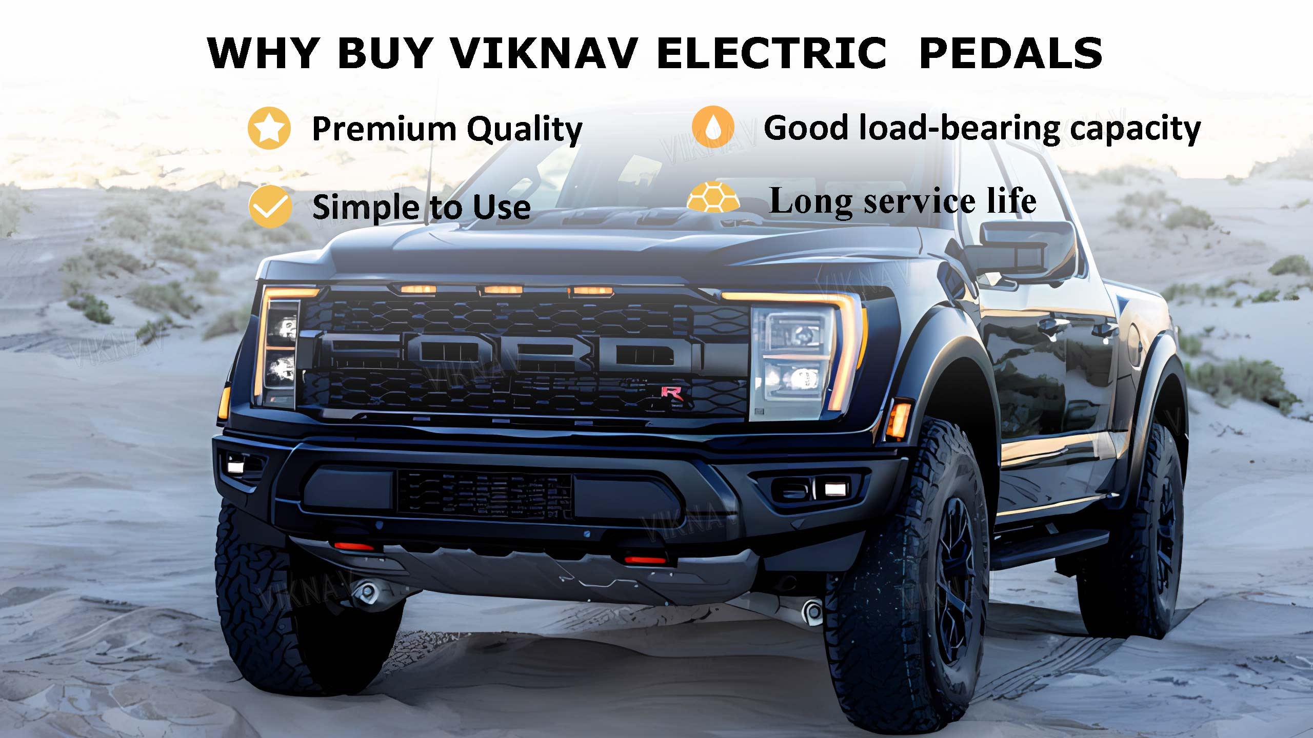 Viknav RearBedstep Retractable Bumper Truck Tailgate Step Suitable for Ford Raptor F150 rear tailgat