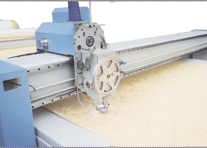 Continous High Speed Quilting Machine With Cutting Panel