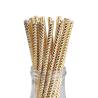 Buy cheap 197mm 6mm Chevron Foil Gold Bendable Paper Drinking Straws from wholesalers