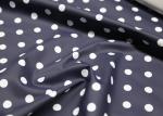 Blue Printed Leather Fabric For Clothing , Semi - PU Artificial Leather Fabric