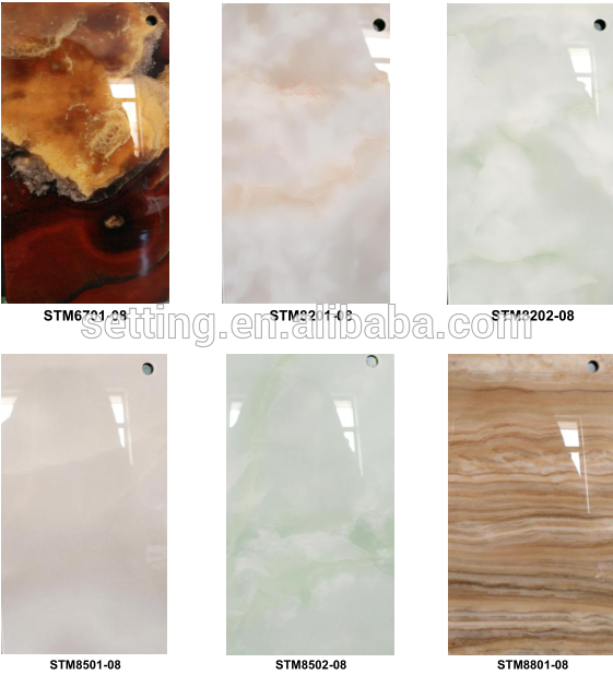 4*8 scratch resistant Gloss marble color acrylic high gloss MDF