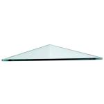 Polished Edge Tempered Glass Bathroom Shelves for Slat Wall Display Customized
