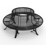 City Street EN840 200cm Metal Round Tree Bench