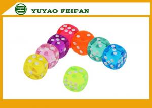 Wholesale Engraved Colorful Dots Transparent Dice Set Round 6 Sided Corner Dice Game Set from china suppliers