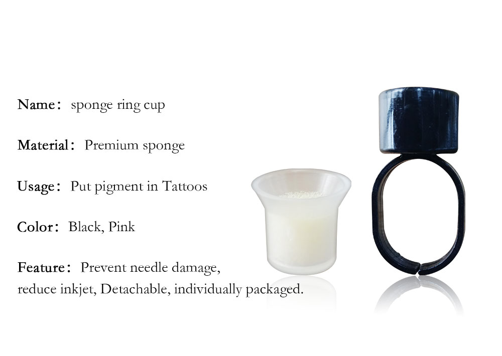 Disposable Microblading Accessories Tattoo Pigment Ring Cups Soft Silicone And Plastic Material