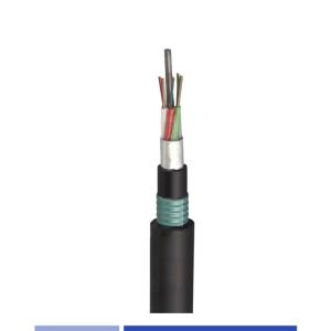 Wholesale 24 Fiber Direct Burial Fiber Cable Singlemode OS2 Double Armored PE GYTA53 Outdoor Fiber Optic Cable from china suppliers