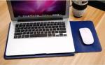 Office PU Laptop Sleeve Leather Bag Embossing Logo 15 / 16 Inch For Macbook Pro
