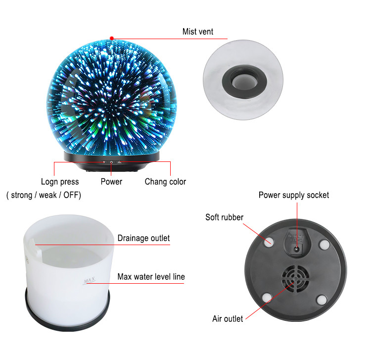 200ml Premium Ultrasonic 3d Galaxy Diffuser